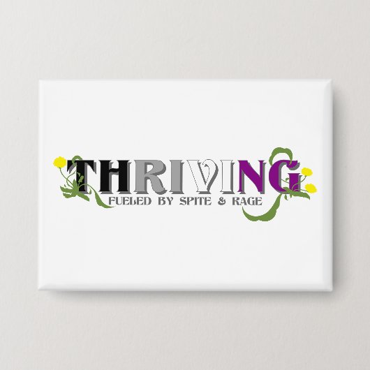 Thriving Ace Pride Button (Vorderseite)
