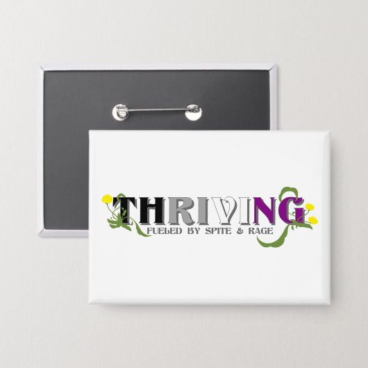 Thriving Ace Pride Button (Vorderseite/Rückseite)