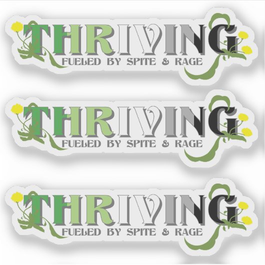 Thriving Aro Pride Aufkleber (Vorderseite)