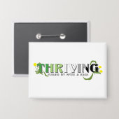 Thriving Aro Pride Button (Vorderseite/Rückseite)