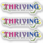 Thriving Bi Pride Aufkleber (Vorderseite)