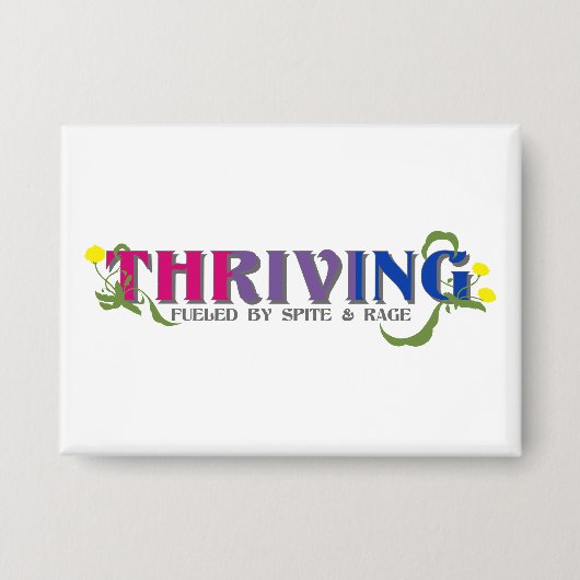 Thriving Bi Pride Button (Vorderseite)