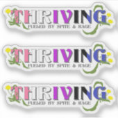 Thriving Genderfluid Pride Aufkleber (Vorderseite)