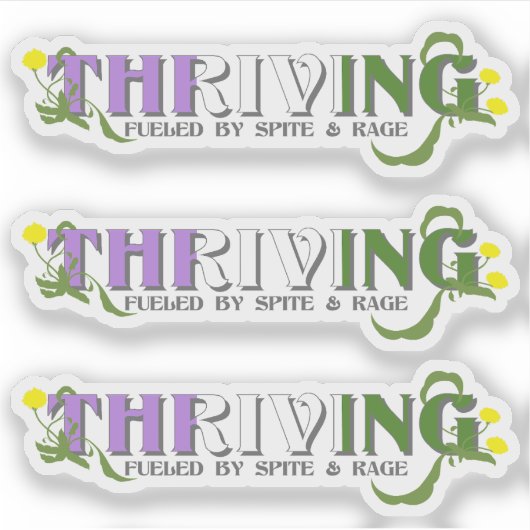 Thriving Genderqueer Pride Aufkleber (Vorderseite)