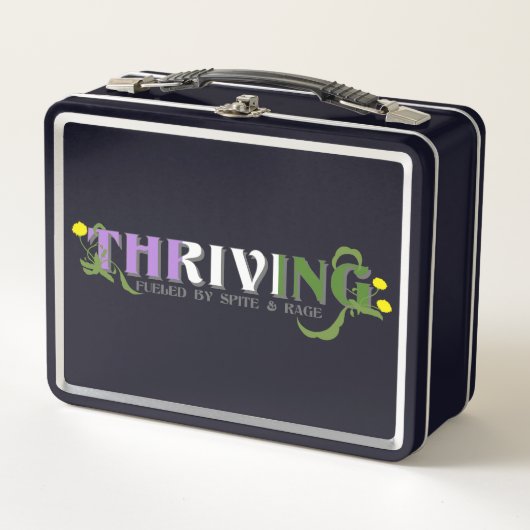 Thriving Genderqueer Pride Metall Brotdose (Vorderseite)