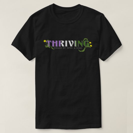 Thriving Genderqueer Pride T-Shirt (Design vorne)