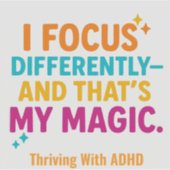 Thriving mit ADHD* "i Focus anders" Aufkleber (Vorderseite)