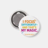 Thriving mit ADHD* "i Focus anders" Magnet (Vorderseite/Rückseite)
