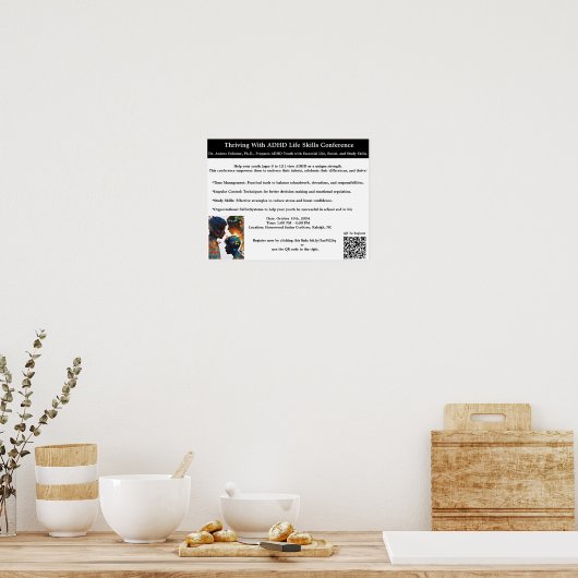 Thriving mit ADHD Konferenz in Oct.NC. Poster (Küche)