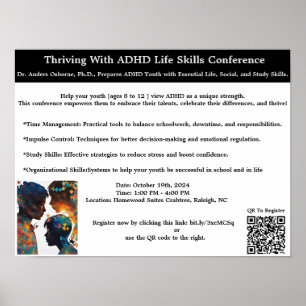 Thriving mit ADHD Konferenz in Oct.NC. Poster