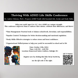 Thriving mit ADHD Konferenz in Oct.NC. Poster