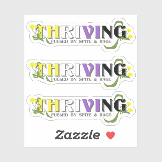 Thriving Non-Binary-Pride Aufkleber (Blatt)