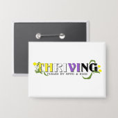 Thriving Non-Binary-Pride Button (Vorderseite/Rückseite)