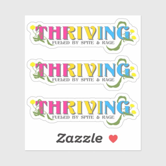 Thriving Pan Pride Aufkleber (Blatt)
