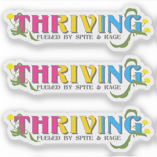 Thriving Pan Pride Aufkleber (Vorderseite)