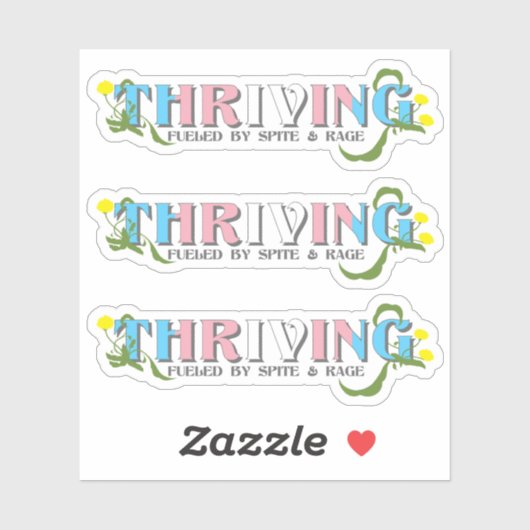 Thriving Trans Pride Aufkleber (Blatt)