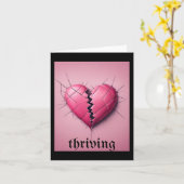 Thriving Valentine Broken Heart Valentines D Karte (Gelbe Blume)