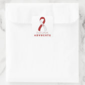 Throat Cancer Advocate White Square Aufkleber (Tasche)