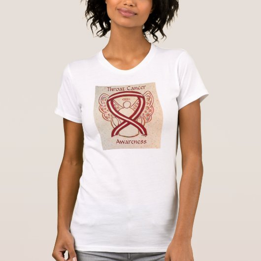 Throat Cancer Awareness Ribbon Angel Shirt (Vorderseite)