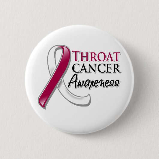Throat Cancer Awareness Ribbon Button (Vorderseite)