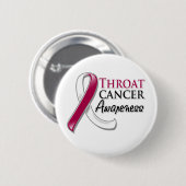 Throat Cancer Awareness Ribbon Button (Vorne & Hinten)
