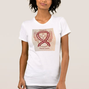 Throat Cancer Awareness Ribbon Engel Custom Shirt