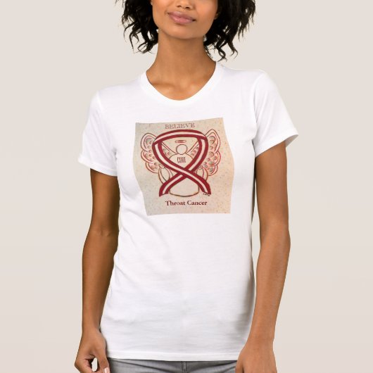 Throat Cancer Awareness Ribbon Engel Custom Shirt (Vorderseite)