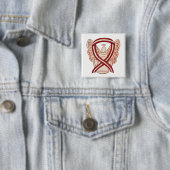 Throat Cancer Awareness Ribbon Streifen Engel Butt Button (Beispiel)