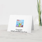 Throat Cancer Hope Unity Ribbons Karte (Rückseite)