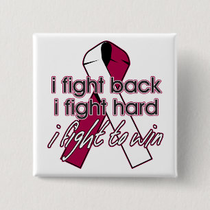 Throat Cancer I fight back Button