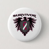 Throat Cancer Survivor Wappen Button (Vorderseite)