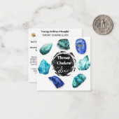 *~* Throat Chakra Elixir AP64 Stones Mitteilungskarte (Vorderseite/Rückseite Beispiel)