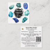 *~* Throat Chakra Elixir AP64 Stones Mitteilungskarte (Vorne/Hinten)