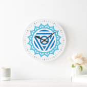 Throat Chakra Energy Wall Clock Große Wanduhr (Zuhause)