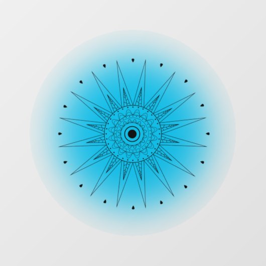 Throat Chakra Fensteraufkleber (Blatt)