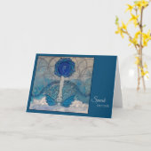 Throat Chakra Greeting Card Karte (Gelbe Blume)