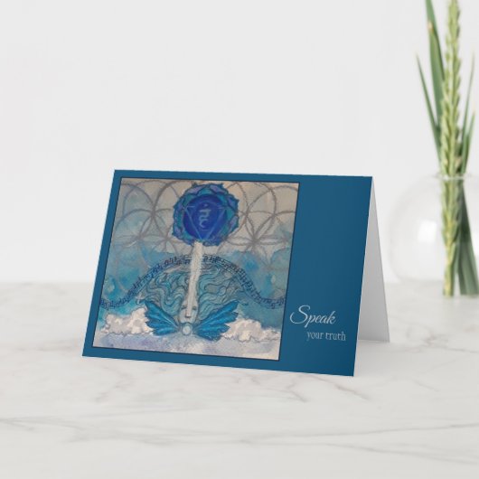 Throat Chakra Greeting Card Karte (Vorderseite)