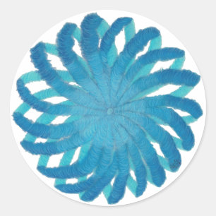 Throat Chakra Healing Art #2 Runder Aufkleber