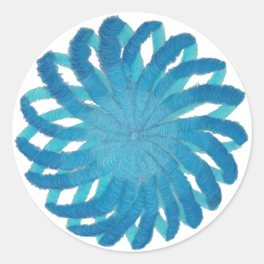 Throat Chakra Healing Art #2 Runder Aufkleber (Vorderseite)