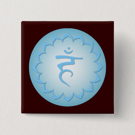 Throat Chakra - Light Blue Button (Vorderseite)
