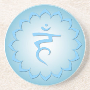 Throat Chakra - Light Blue Getränkeuntersetzer