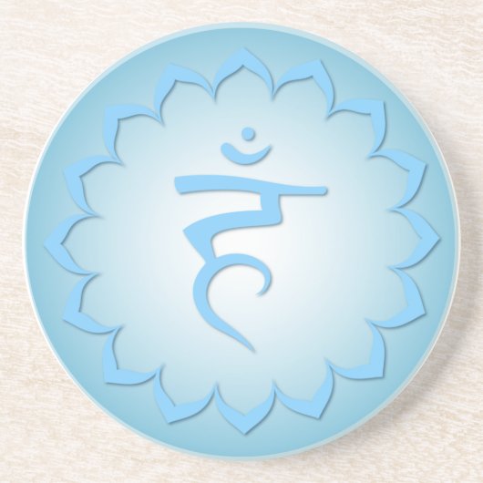 Throat Chakra - Light Blue Getränkeuntersetzer (Vorne)
