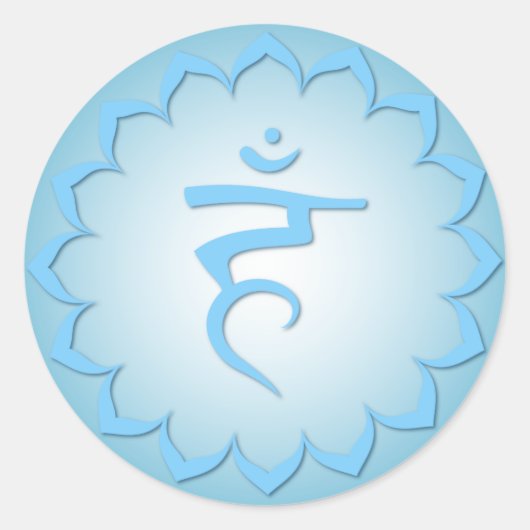 Throat Chakra - Light Blue Runder Aufkleber (Vorderseite)