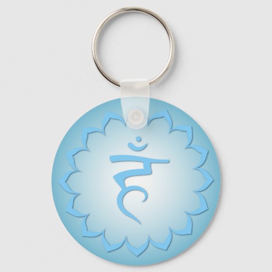 Throat Chakra - Light Blue Schlüsselanhänger (Vorderseite)
