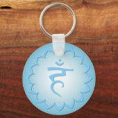Throat Chakra - Light Blue Schlüsselanhänger (Vorderseite)