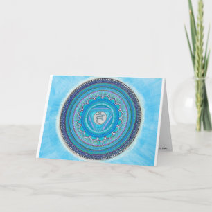 Throat Chakra Mandala Grußkarten Karte
