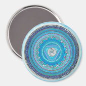 Throat Chakra Mandala Magnet (Vorderseite/Rückseite)