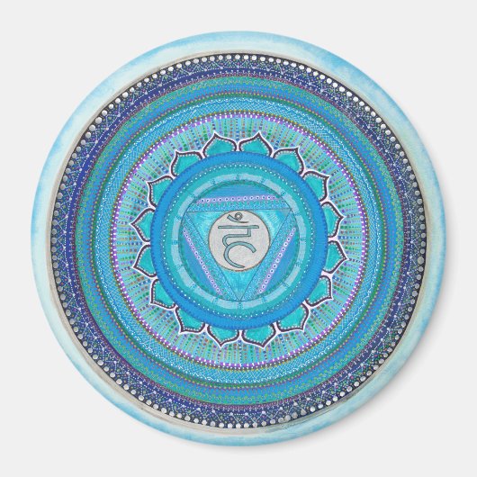 Throat Chakra Mandala Magnet (Vorne)
