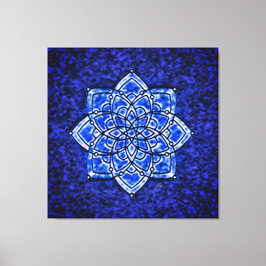 Throat Chakra Vibrationsheiltherapie Leinwanddruck (Vorderseite)