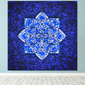 Throat Chakra Vibrationsheiltherapie Leinwanddruck (Insitu (Holzboden))